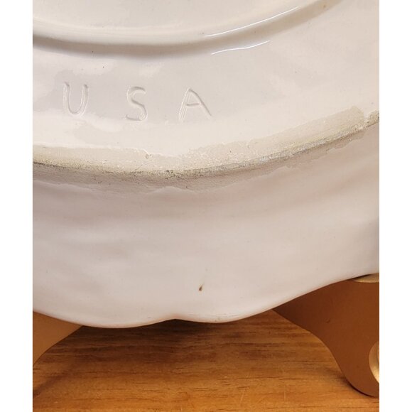 Vintage 1960's California Pottery Hand Painted Turkey Serving Platter - Picture 6 of 11